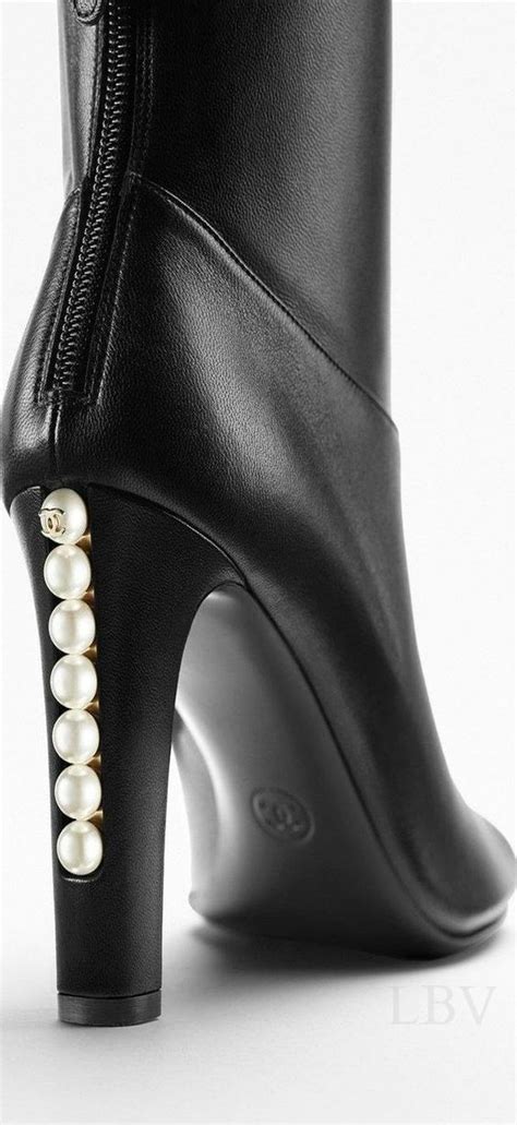 chanel boots style|chanel boots with pearl heel.